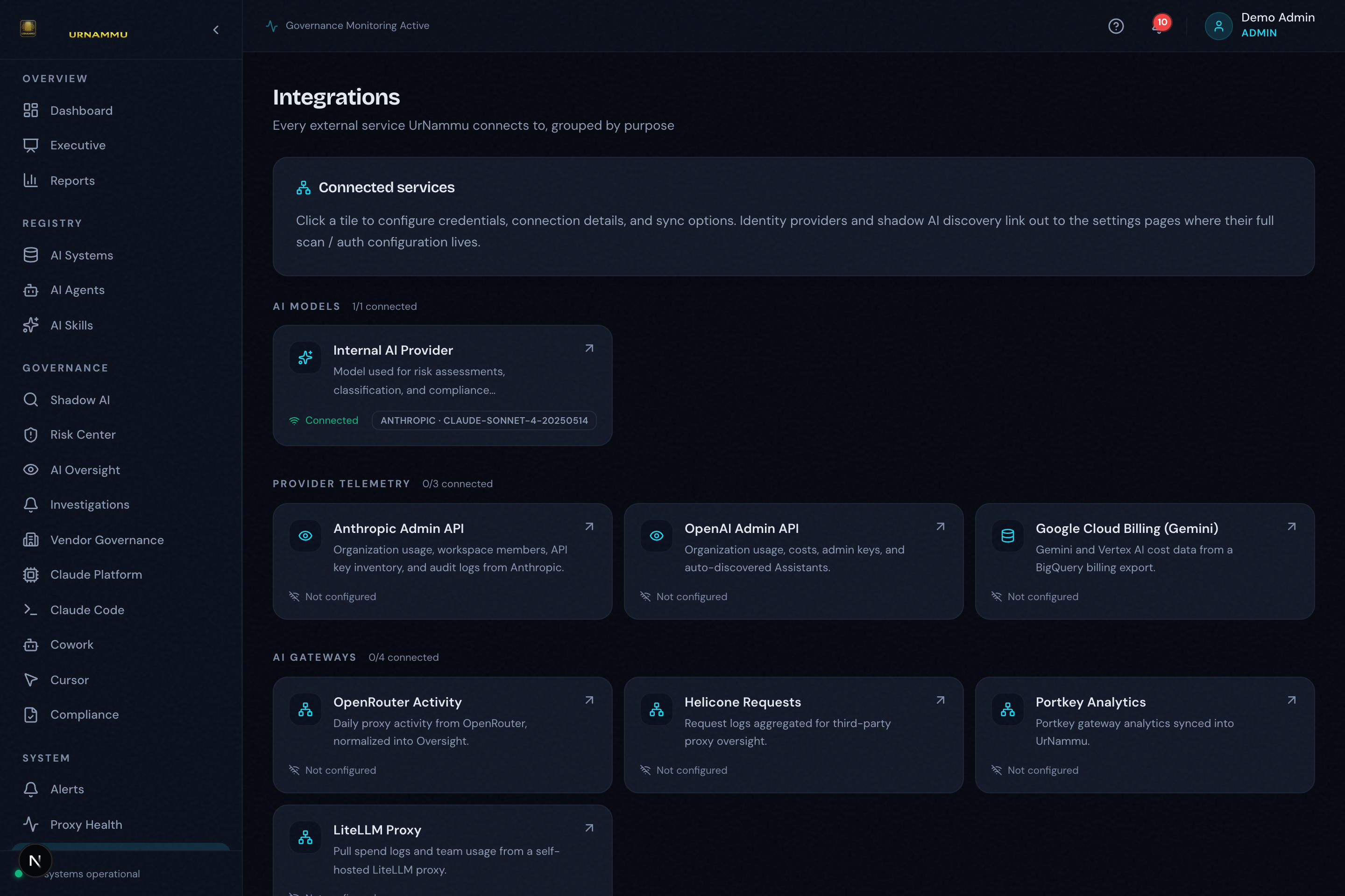Integrations & Proxy Health