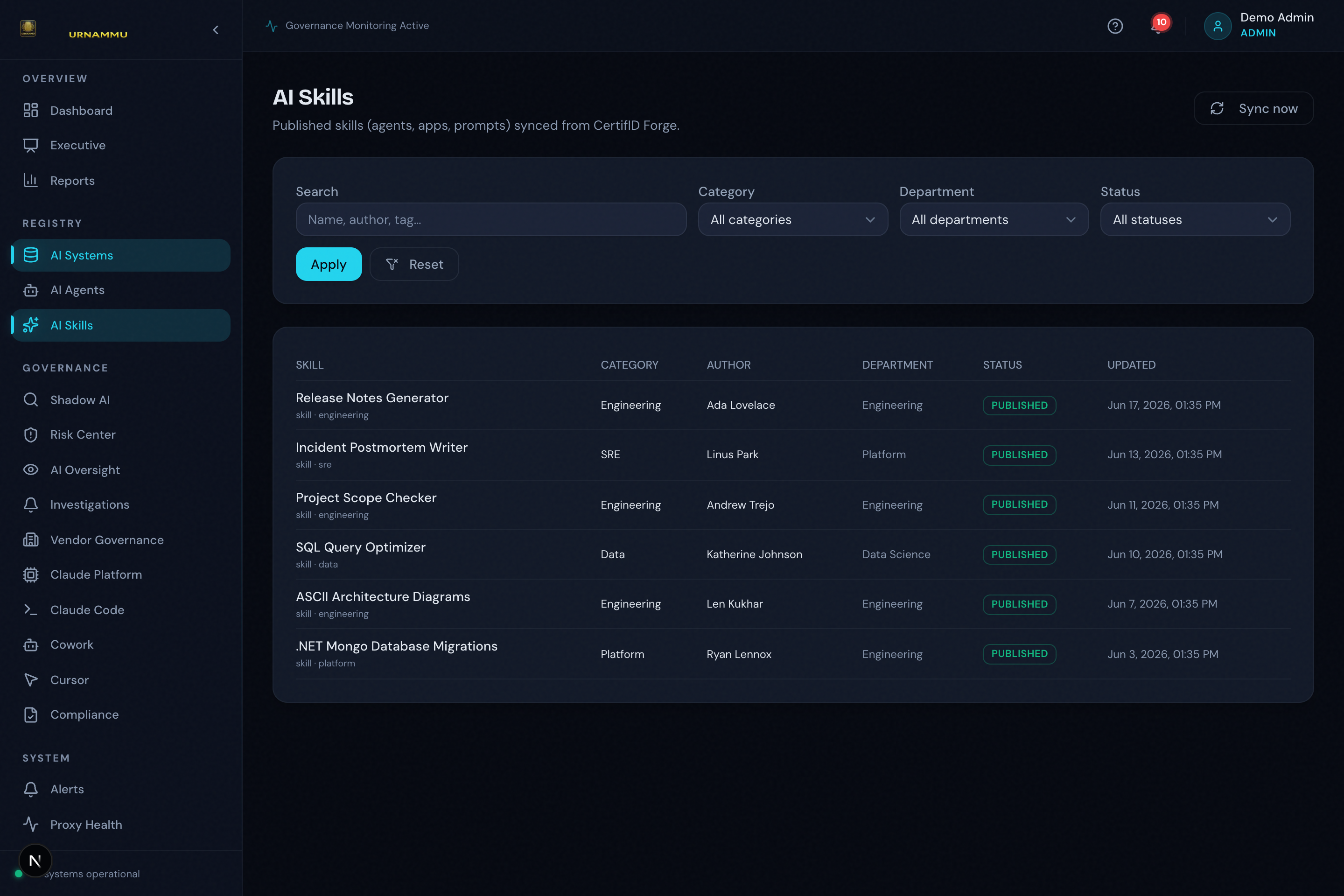 AI Skills Catalog